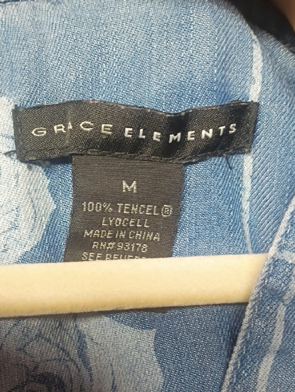 Grace Elements Blue Floral High-Low Chambray Dress - Picture 2 of 8